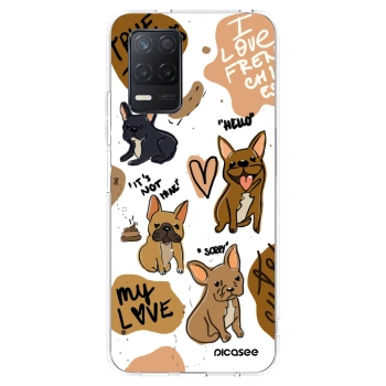 Picasee átlátszó szilikon tok az alábbi mobiltelefonokra Realme 8 5G - Frenchies