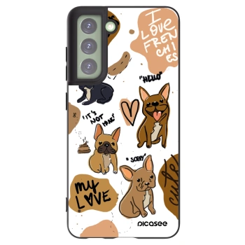 Picasee fekete szilikon tok az alábbi mobiltelefonokra Samsung Galaxy S21 FE 5G - Frenchies