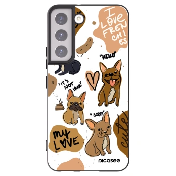 Picasee fekete szilikon tok az alábbi mobiltelefonokra Samsung Galaxy S22 5G - Frenchies