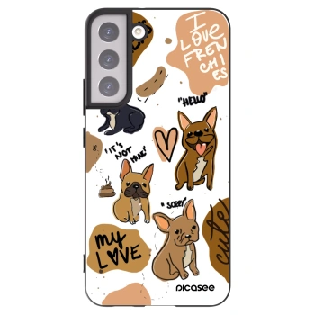 Picasee fekete szilikon tok az alábbi mobiltelefonokra Samsung Galaxy S22+ 5G - Frenchies