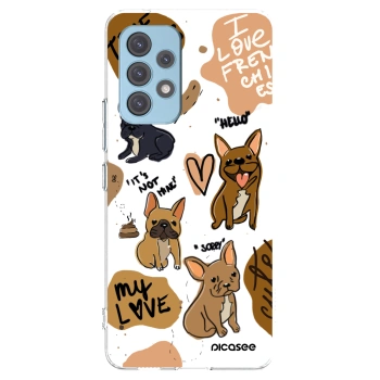 Picasee átlátszó szilikon tok az alábbi mobiltelefonokra Samsung Galaxy A53 5G A536 - Frenchies