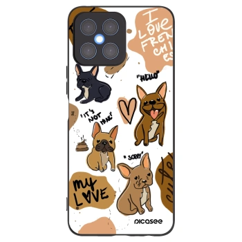 Picasee fekete szilikon tok az alábbi mobiltelefonokra Honor X8 4G - Frenchies