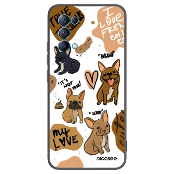Picasee fekete szilikon tok az alábbi mobiltelefonokra OPPO Reno 5 5G - Frenchies