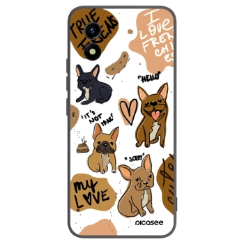 Picasee fekete szilikon tok az alábbi mobiltelefonokra Vivo Y01 - Frenchies