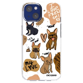 Picasee átlátszó szilikon tok az alábbi mobiltelefonokra Apple iPhone 14 - Frenchies