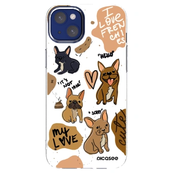 Picasee átlátszó szilikon tok az alábbi mobiltelefonokra Apple iPhone 14 Plus - Frenchies