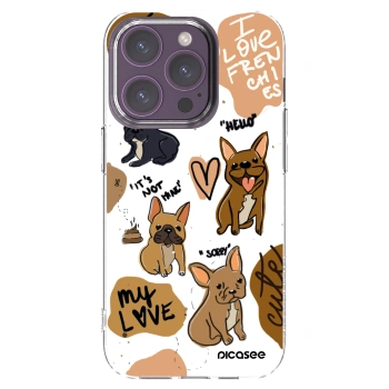 Picasee átlátszó szilikon tok az alábbi mobiltelefonokra Apple iPhone 14 Pro - Frenchies