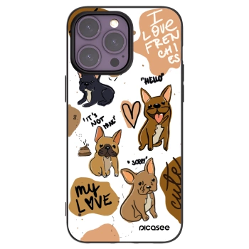 Picasee fekete szilikon tok az alábbi mobiltelefonokra Apple iPhone 14 Pro Max - Frenchies