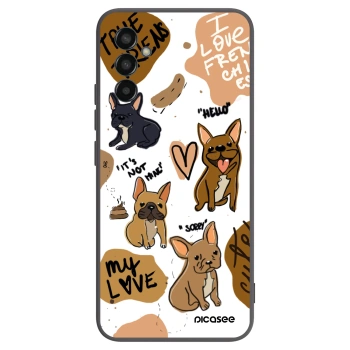 Picasee fekete szilikon tok az alábbi mobiltelefonokra Samsung Galaxy M13 M135F - Frenchies