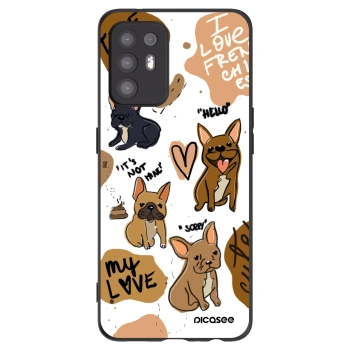 Picasee fekete szilikon tok az alábbi mobiltelefonokra OPPO A94 5G - Frenchies