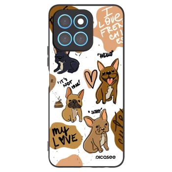 Picasee fekete szilikon tok az alábbi mobiltelefonokra Honor X8 5G - Frenchies