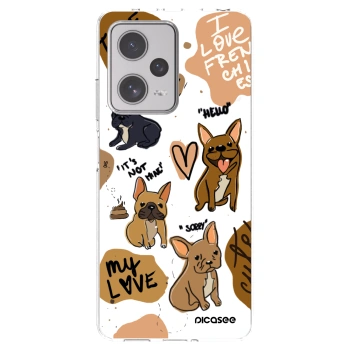 Picasee átlátszó szilikon tok az alábbi mobiltelefonokra Xiaomi Redmi Note 12 Pro+ 5G - Frenchies