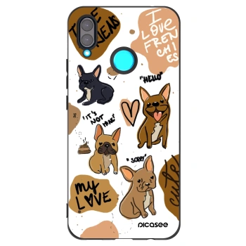 Picasee fekete szilikon tok az alábbi mobiltelefonokra Huawei Nova 3 - Frenchies