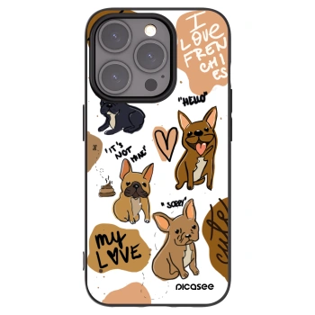 Picasee fekete szilikon tok az alábbi mobiltelefonokra Apple iPhone 15 Pro - Frenchies