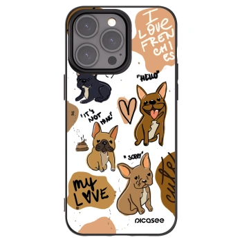 Picasee fekete szilikon tok az alábbi mobiltelefonokra Apple iPhone 15 Pro Max - Frenchies