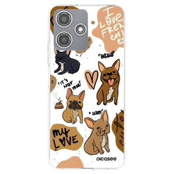 Picasee átlátszó szilikon tok az alábbi mobiltelefonokra Xiaomi Redmi 12 5G - Frenchies