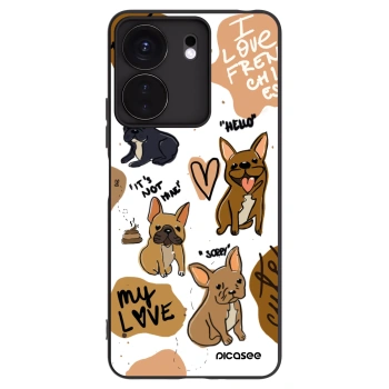 Picasee fekete szilikon tok az alábbi mobiltelefonokra Xiaomi Redmi 13C 4G - Frenchies