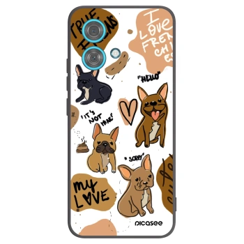 Picasee fekete szilikon tok az alábbi mobiltelefonokra Motorola Edge 40 Neo - Frenchies