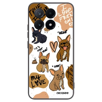 Picasee fekete szilikon tok az alábbi mobiltelefonokra Xiaomi Poco X6 Pro - Frenchies