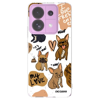 Picasee átlátszó szilikon tok az alábbi mobiltelefonokra Xiaomi Redmi Note 13 Pro 5G - Frenchies