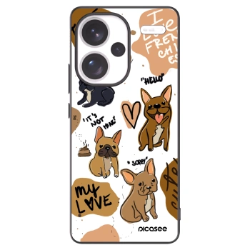 Picasee fekete szilikon tok az alábbi mobiltelefonokra Xiaomi Redmi Note 13 Pro+ 5G - Frenchies