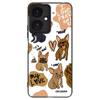 Picasee fekete szilikon tok az alábbi mobiltelefonokra Xiaomi Redmi 13C 5G - Frenchies