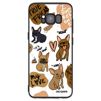 Picasee fekete szilikon tok az alábbi mobiltelefonokra Samsung Galaxy S8 G950F - Frenchies