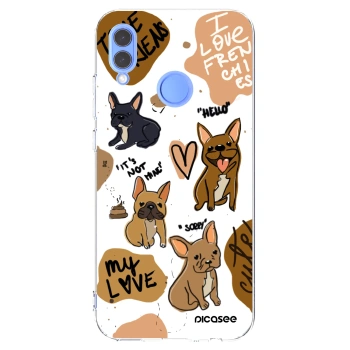 Picasee átlátszó szilikon tok az alábbi mobiltelefonokra Honor 10 Lite - Frenchies