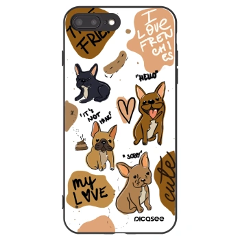 Picasee fekete szilikon tok az alábbi mobiltelefonokra Apple iPhone 7 Plus - Frenchies