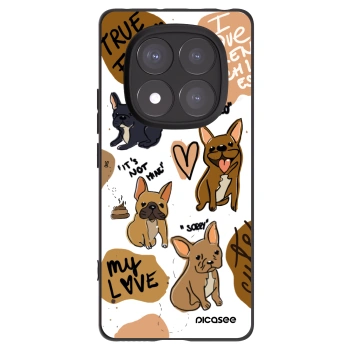 Picasee fekete szilikon tok az alábbi mobiltelefonokra Xiaomi Redmi Note 14 Pro+ 5G - Frenchies