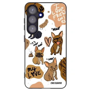 Picasee fekete szilikon tok az alábbi mobiltelefonokra Samsung Galaxy S25 5G - Frenchies