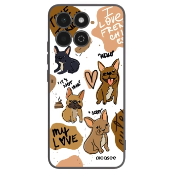 Picasee fekete szilikon tok az alábbi mobiltelefonokra Honor 200 Smart 5G - Frenchies