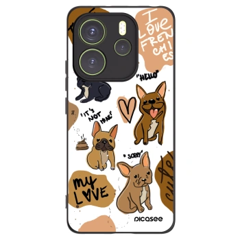 Picasee fekete szilikon tok az alábbi mobiltelefonokra Xiaomi Redmi Note 14 4G - Frenchies