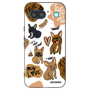 Picasee fekete szilikon tok az alábbi mobiltelefonokra Google Pixel 8a - Frenchies