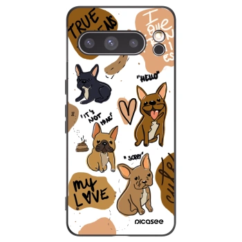 Picasee fekete szilikon tok az alábbi mobiltelefonokra Google Pixel 8 Pro - Frenchies