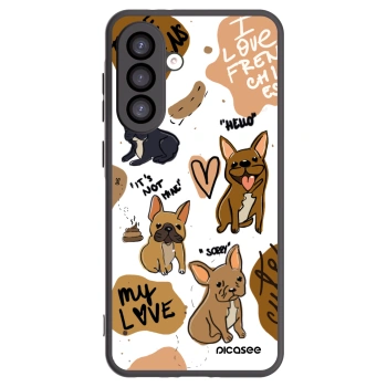 Picasee fekete szilikon tok az alábbi mobiltelefonokra Samsung Galaxy A26 5G A266B - Frenchies