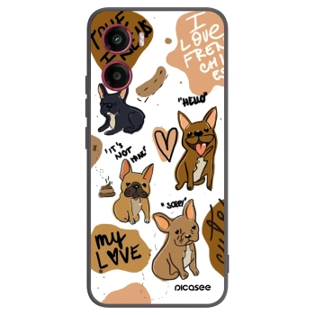 Picasee fekete szilikon tok az alábbi mobiltelefonokra Motorola Moto G05 - Frenchies