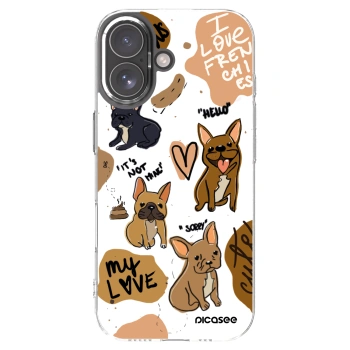 Picasee átlátszó szilikon tok az alábbi mobiltelefonokra Apple iPhone 17 - Frenchies
