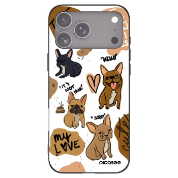 Picasee fekete szilikon tok az alábbi mobiltelefonokra Apple iPhone 17 Pro Max - Frenchies