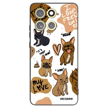 Picasee fekete szilikon tok az alábbi mobiltelefonokra Motorola Moto G86 5G - Frenchies