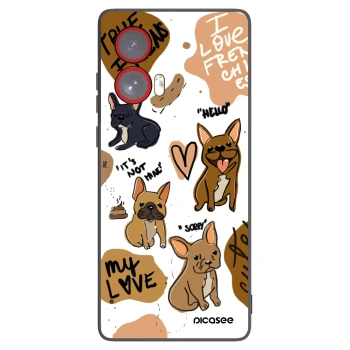 Picasee fekete szilikon tok az alábbi mobiltelefonokra Motorola Edge 50 Fusion - Frenchies