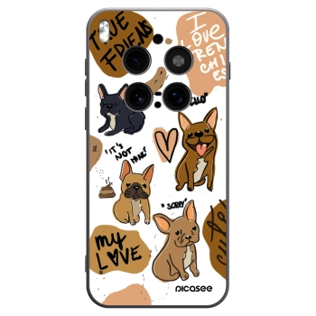 Picasee fekete szilikon tok az alábbi mobiltelefonokra Vivo X300 Pro - Frenchies