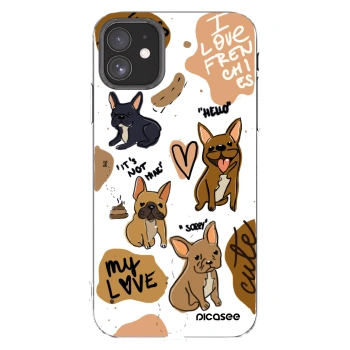 Picasee átlátszó szilikon tok az alábbi mobiltelefonokra Apple iPhone 11 - Frenchies
