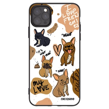 Picasee fekete szilikon tok az alábbi mobiltelefonokra Apple iPhone 11 Pro Max - Frenchies