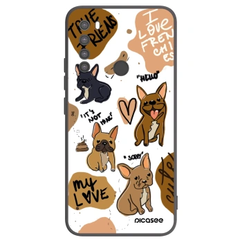 Picasee fekete szilikon tok az alábbi mobiltelefonokra Xiaomi Redmi Note 8 - Frenchies