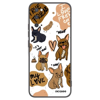 Picasee fekete szilikon tok az alábbi mobiltelefonokra Samsung Galaxy S20 G980F - Frenchies