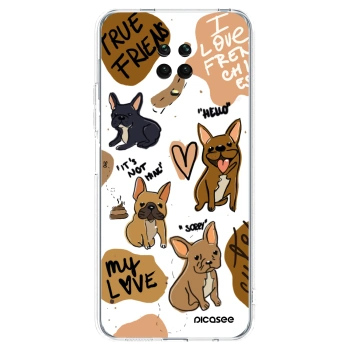 Picasee átlátszó szilikon tok az alábbi mobiltelefonokra Xiaomi Redmi Note 9S - Frenchies