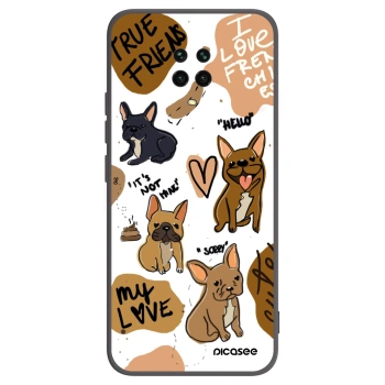 Picasee fekete szilikon tok az alábbi mobiltelefonokra Xiaomi Redmi Note 9S - Frenchies