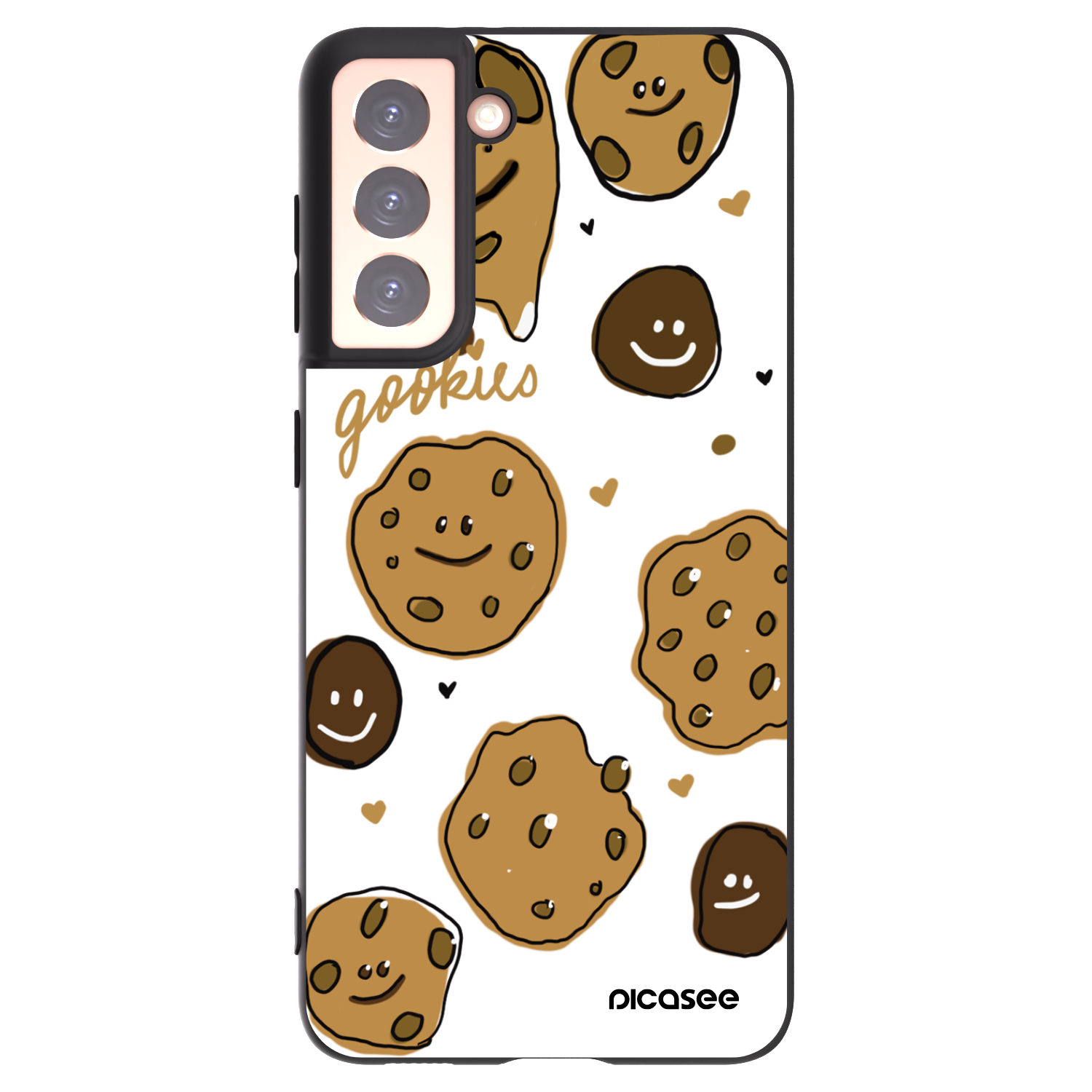 Picasee fekete szilikon tok az alábbi mobiltelefonokra Samsung Galaxy S21 5G G991B - Gookies