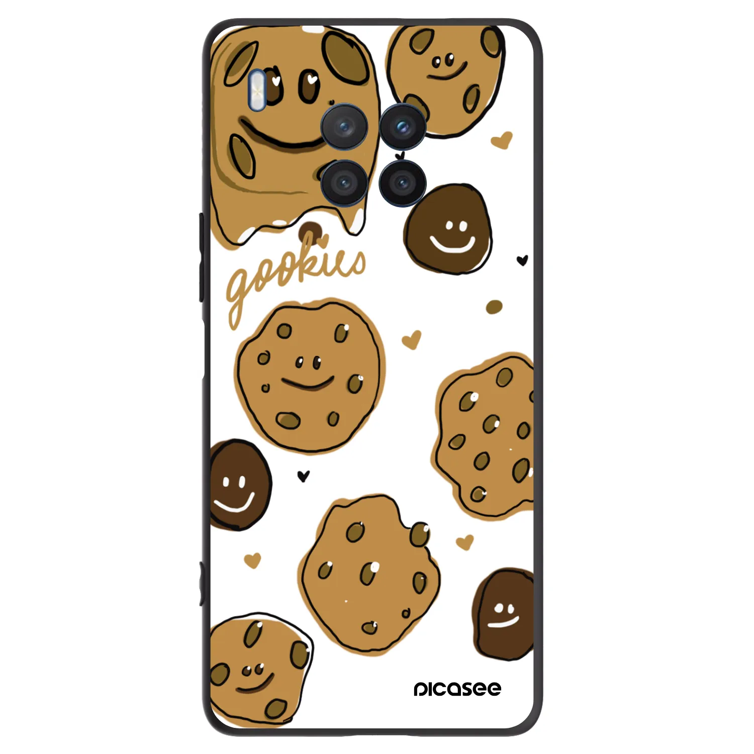 Picasee fekete szilikon tok az alábbi mobiltelefonokra Honor 50 Lite - Gookies
